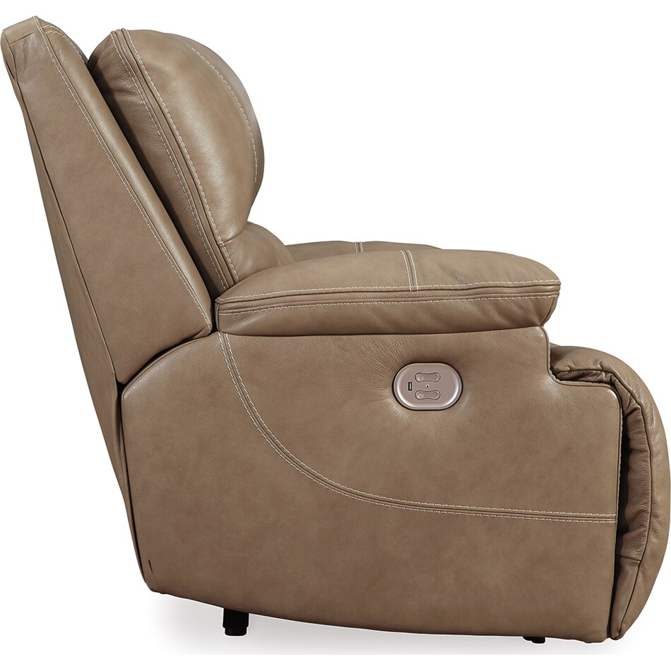 ricmen putty power leather recliner   