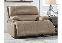 ricmen putty power leather recliner   