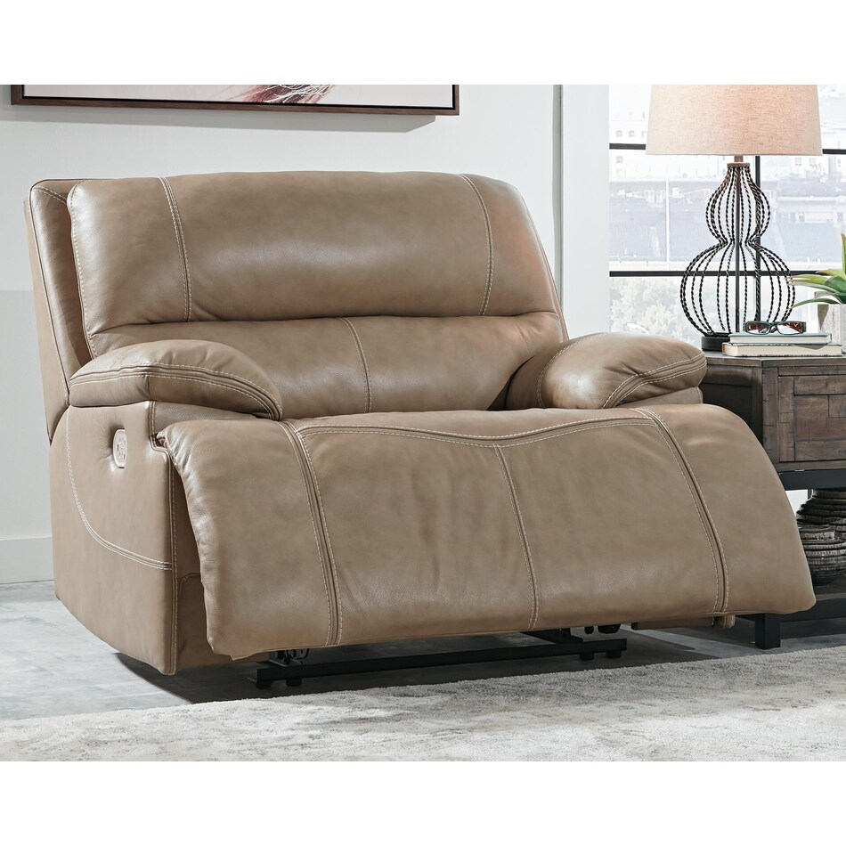 ricmen putty power leather recliner   