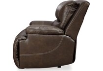 ricmen walnut power leather recliner   