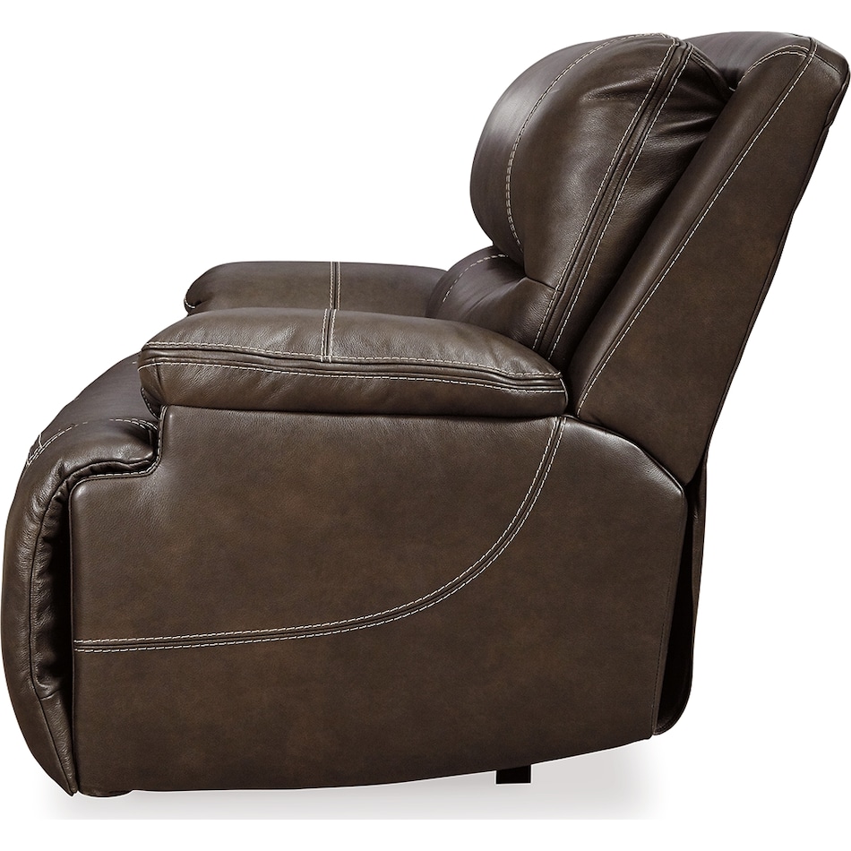 ricmen walnut power leather recliner   