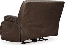 ricmen walnut power leather recliner   