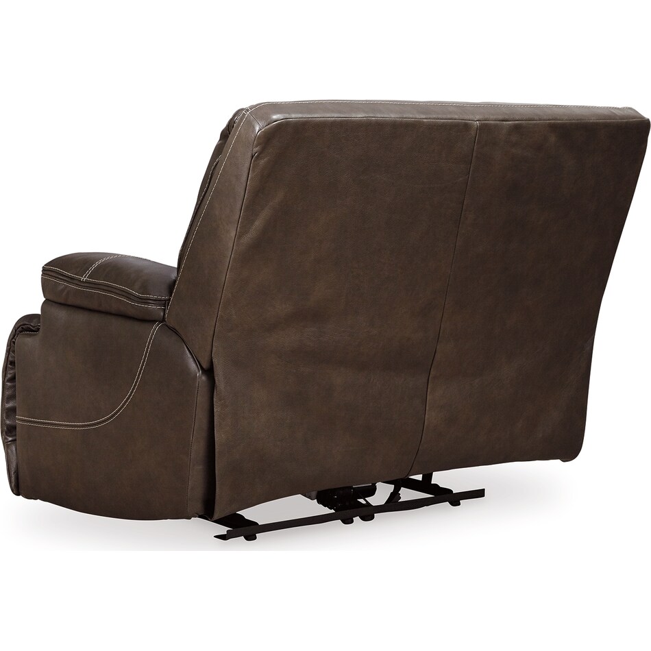 ricmen walnut power leather recliner   