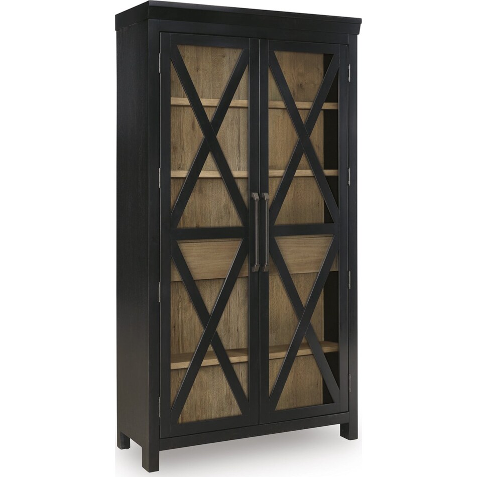 ridgeway light brown black curio   