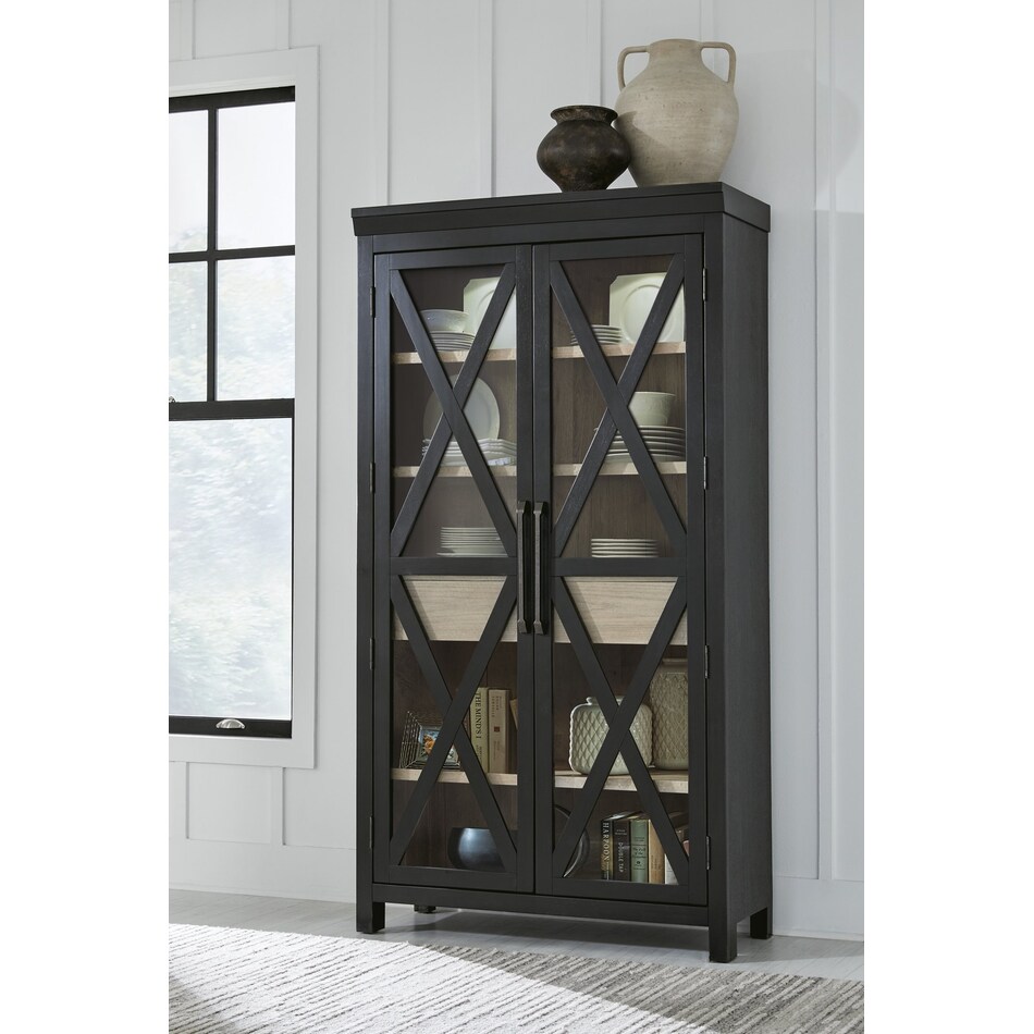 ridgeway light brown black curio   