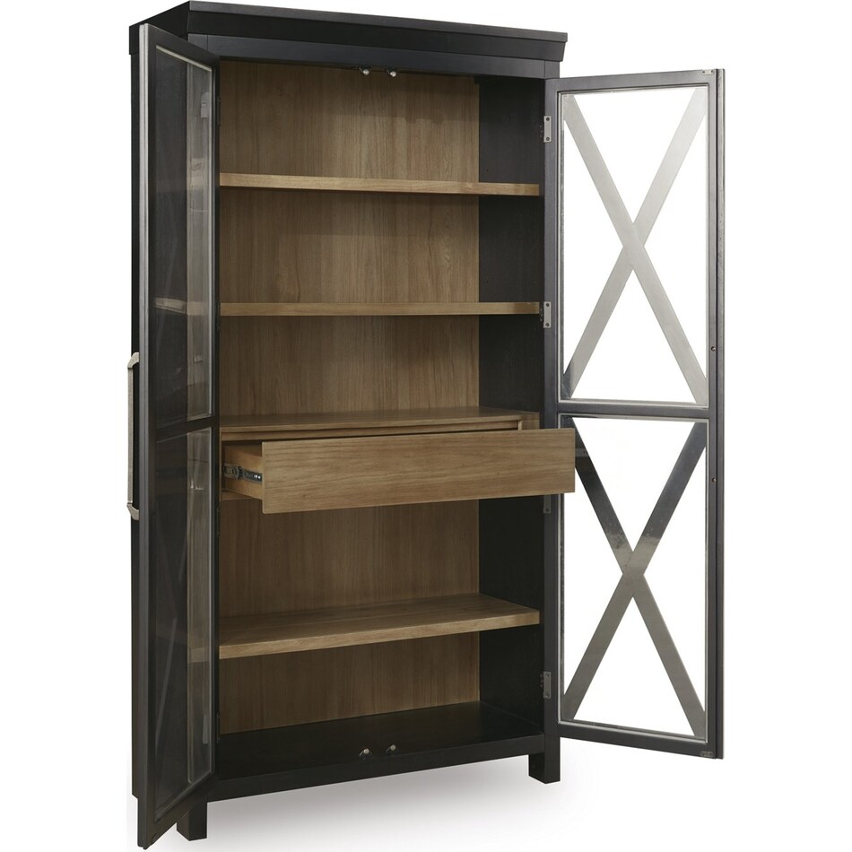 ridgeway light brown black curio   
