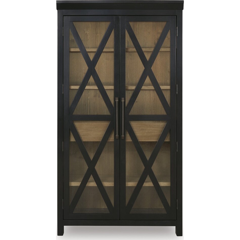 ridgeway light brown black curio   