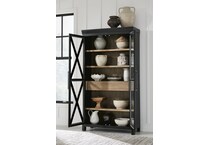 ridgeway light brown black curio   