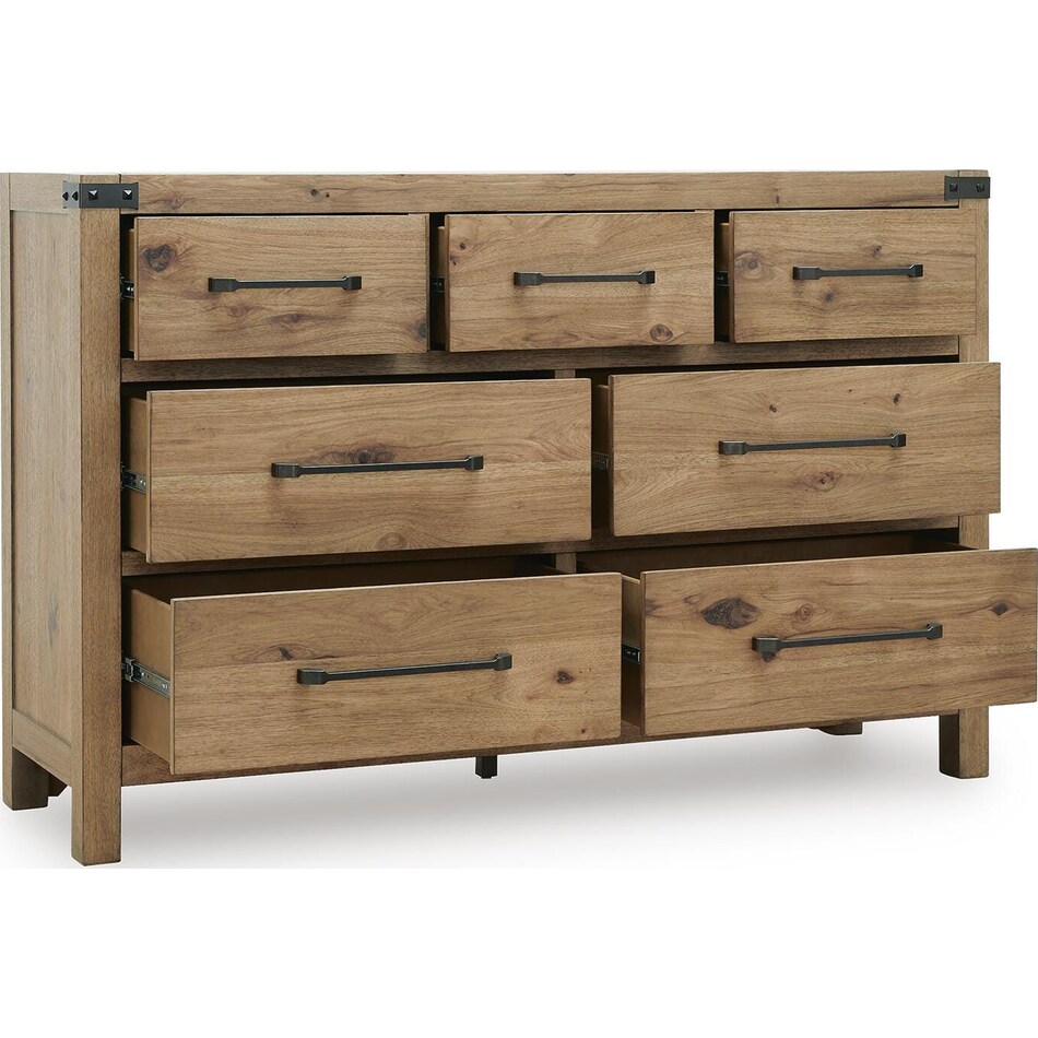ridgeway light brown dresser   