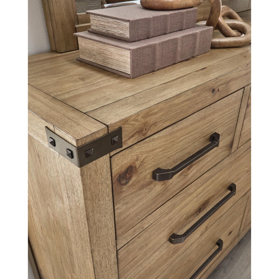 ridgeway light brown dresser   