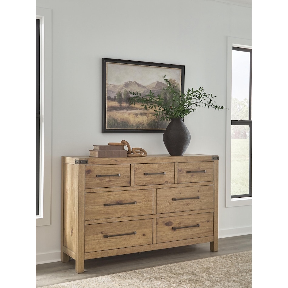ridgeway light brown dresser   