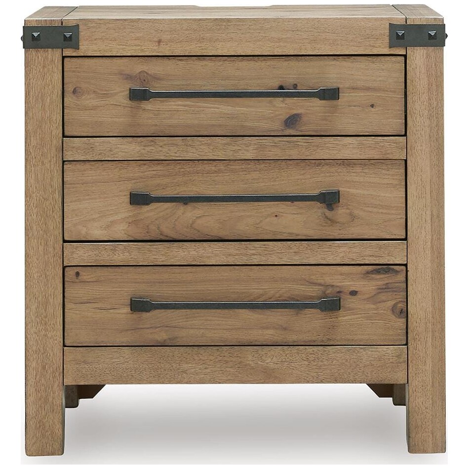 ridgeway light brown nightstand   