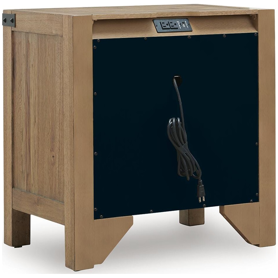 ridgeway light brown nightstand   