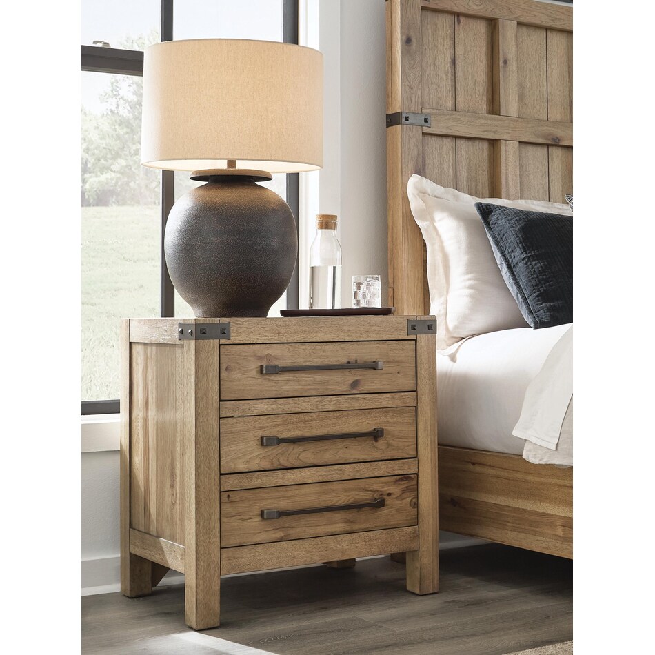 ridgeway light brown nightstand   