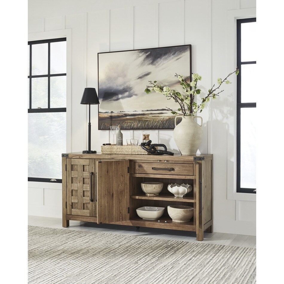 ridgeway light brown sideboard server   