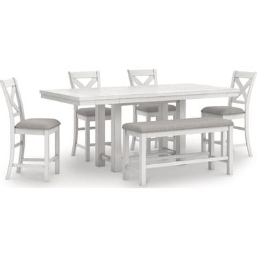 ROBBINSDALE 6-PC COUNTER HEIGHT DINING SET