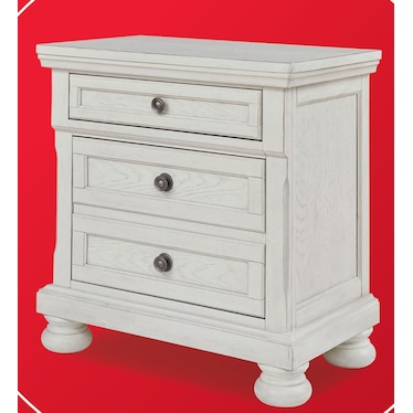 ROBBINSDALE PANEL BED WITH FREE NIGHTSTAND!