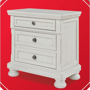 ROBBINSDALE PANEL BED WITH FREE NIGHTSTAND!