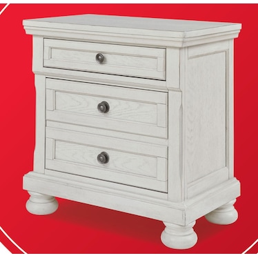 ROBBINSDALE SLEIGH BED WITH FREE NIGHTSTAND!