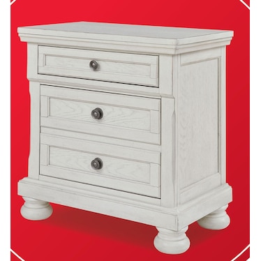 ROBBINSDALE PANEL STORAGE BED WITH FREE NIGHTSTAND!