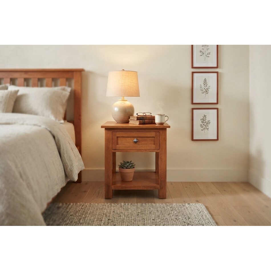 rosanna cherry  nightstand   
