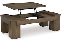 rosswain brown cocktail table lift top   