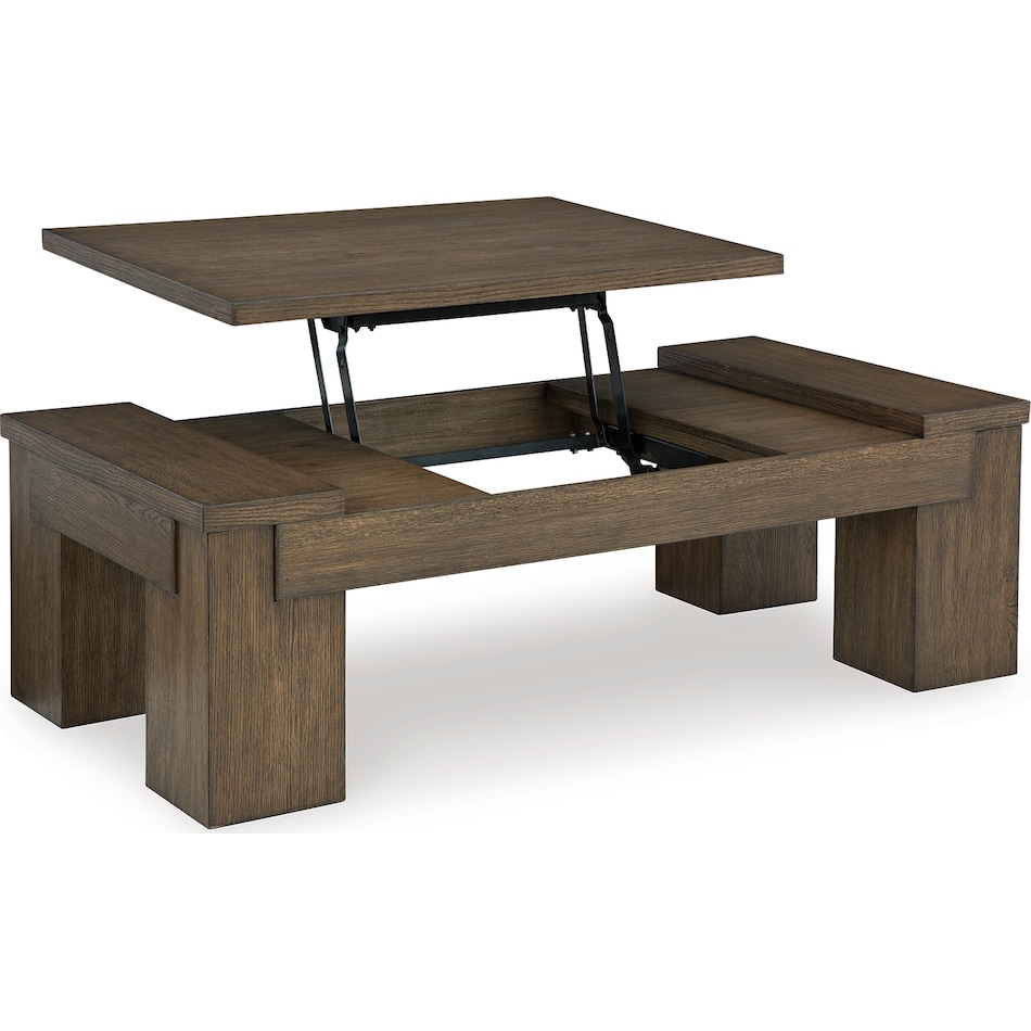 rosswain brown cocktail table lift top   
