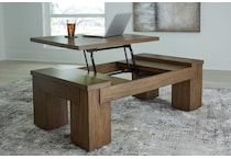 rosswain brown cocktail table lift top   