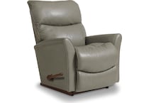 rowan  grey leather rocker recliner   