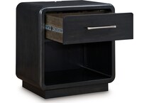 rowanbeck black nightstand   