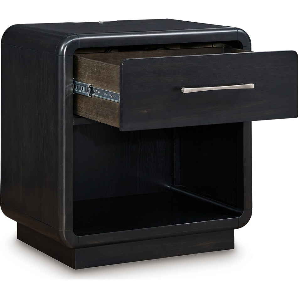 rowanbeck black nightstand   