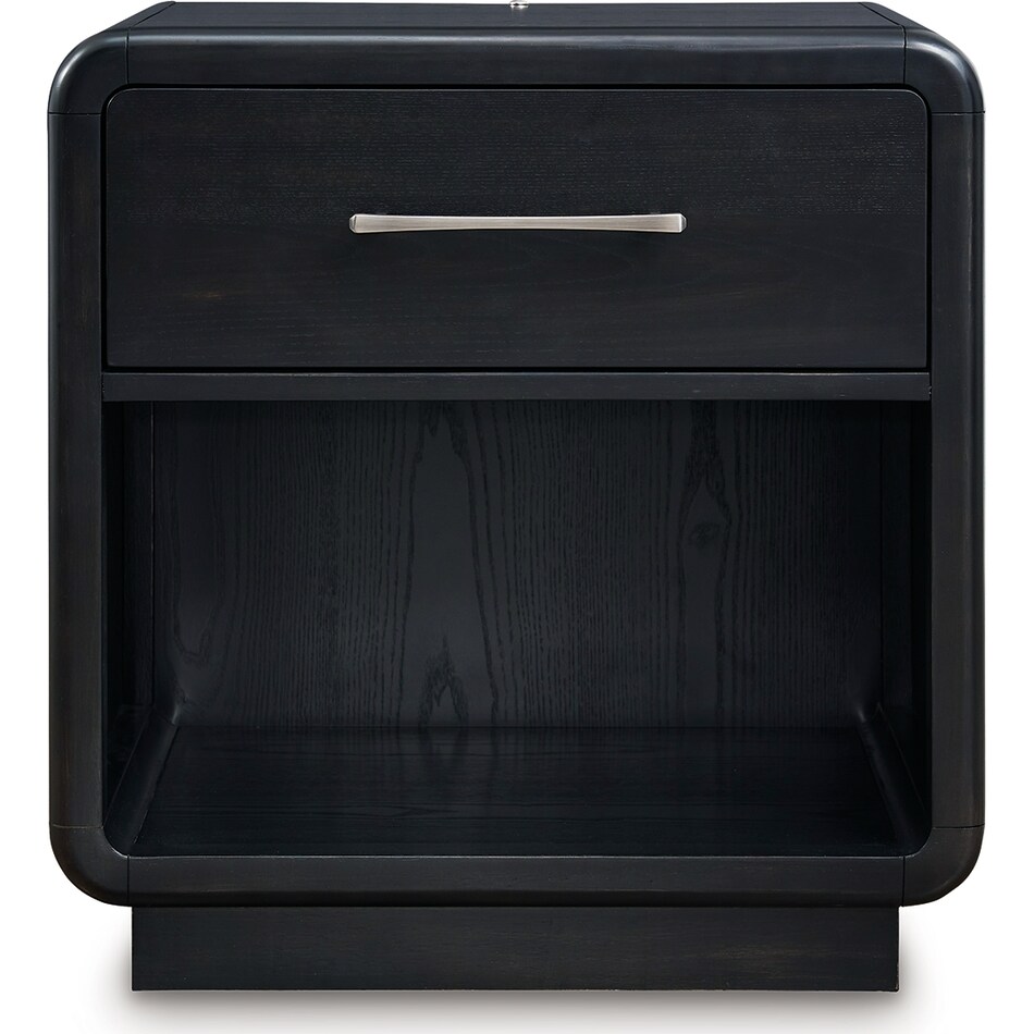 rowanbeck black nightstand   