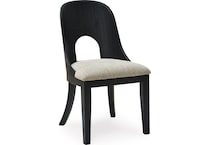 rowanbeck gray black side chair   