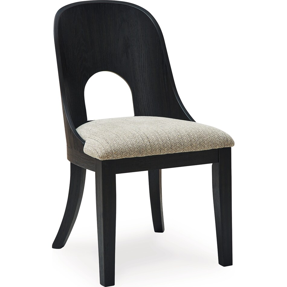 rowanbeck gray black side chair   