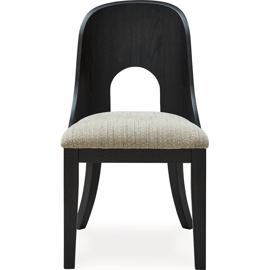 rowanbeck gray black side chair   