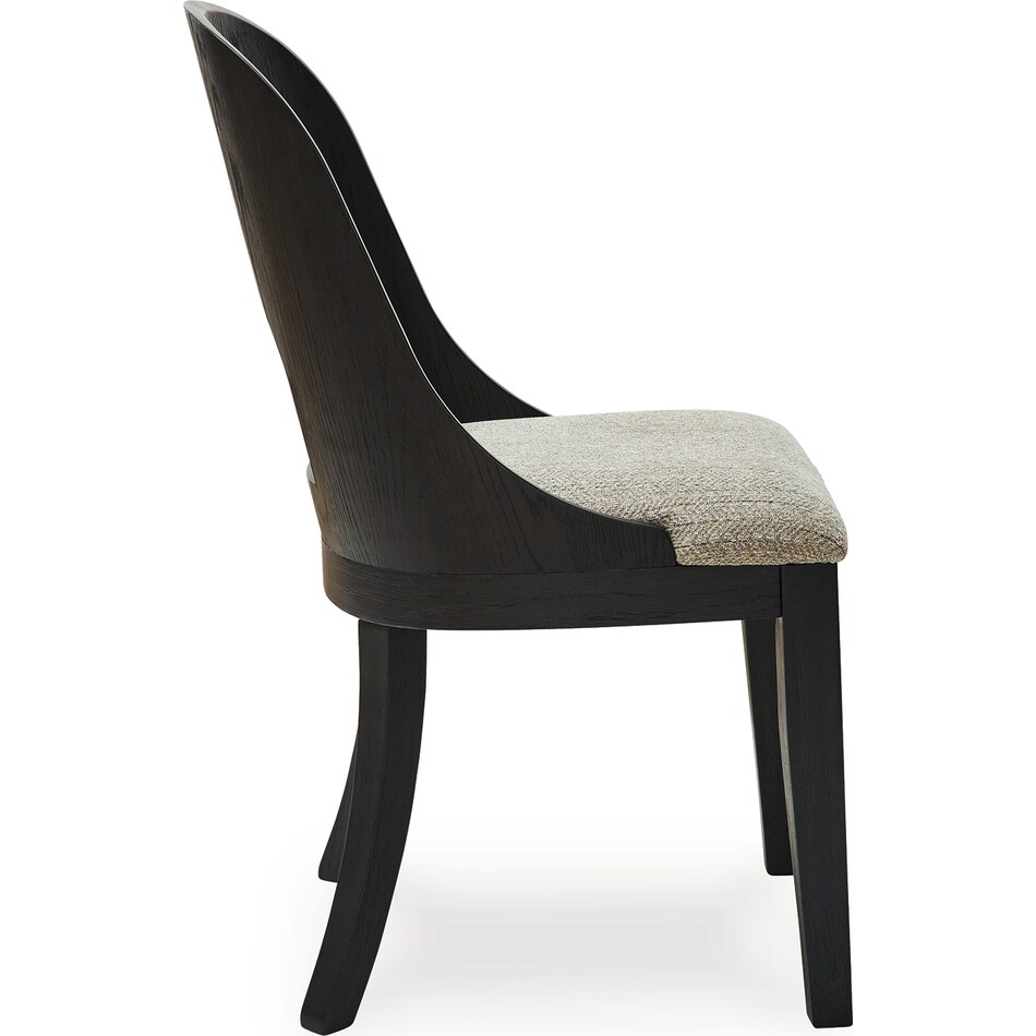 rowanbeck gray black side chair   