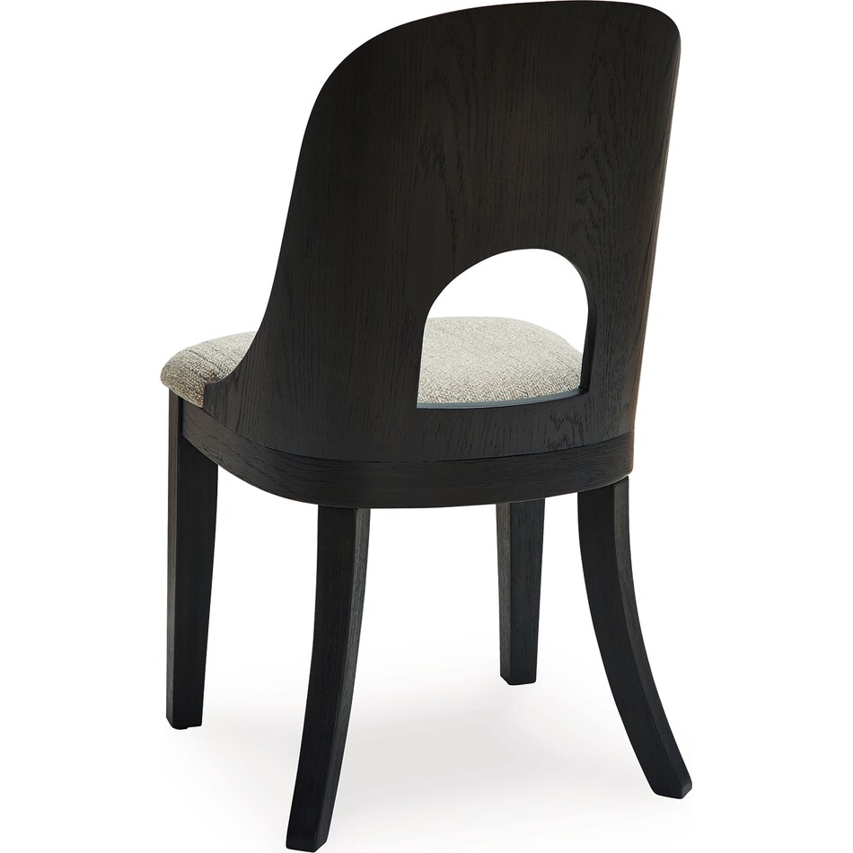 rowanbeck gray black side chair   