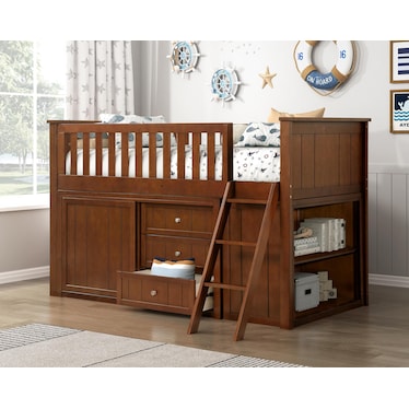 ROWEN TWIN LOW LOFT BUNK BED