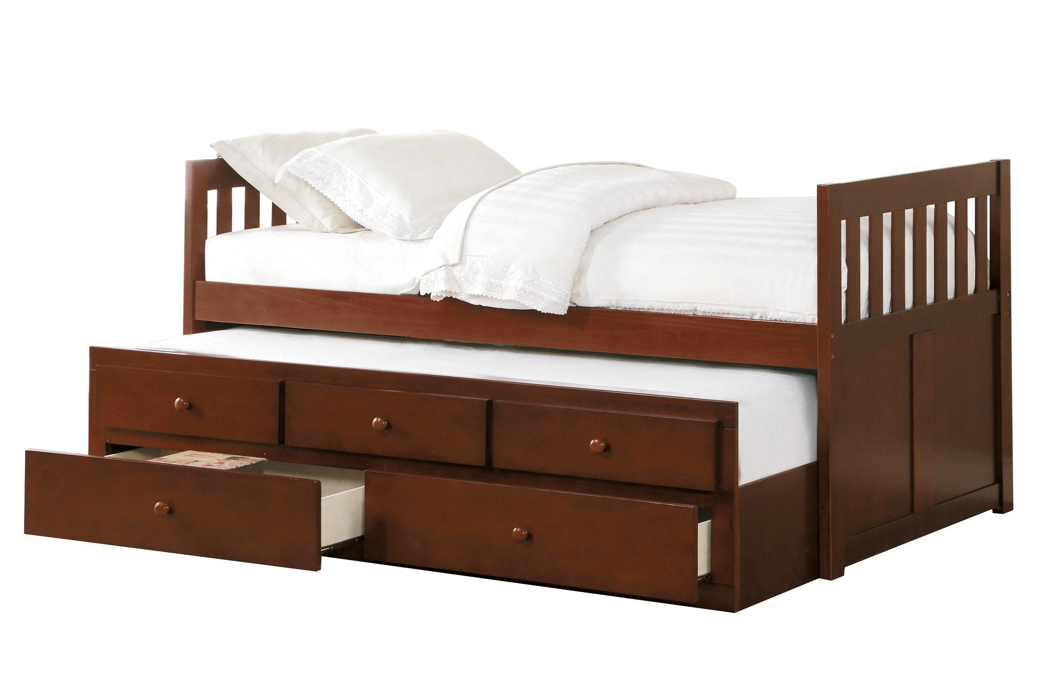 ROWEN TWIN OVER TWIN CAPTAIN BED WITH TRUNDLE | Morris