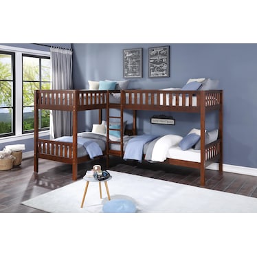 ROWEN CORNER TWIN OVER TWIN BUNK BED