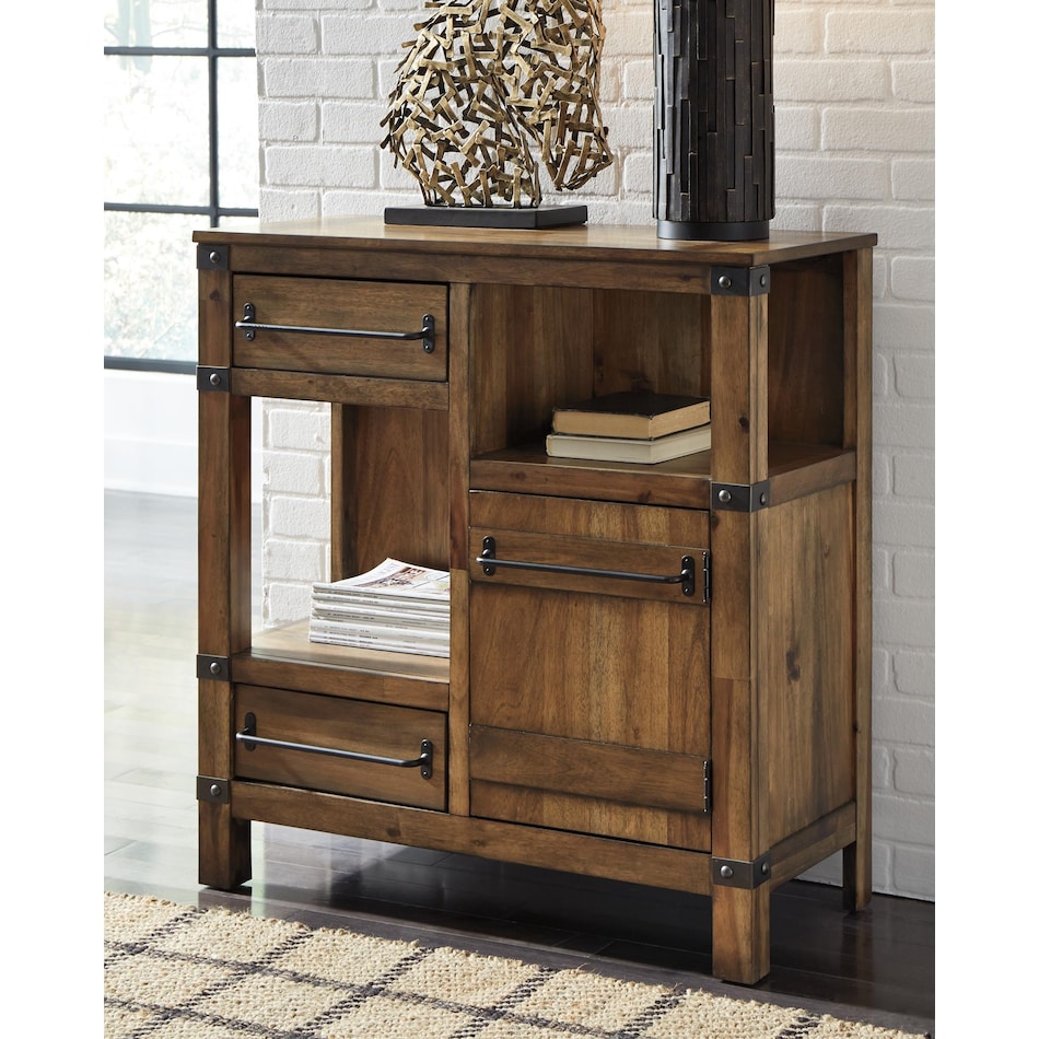 roybeck light brown accent cabinet   