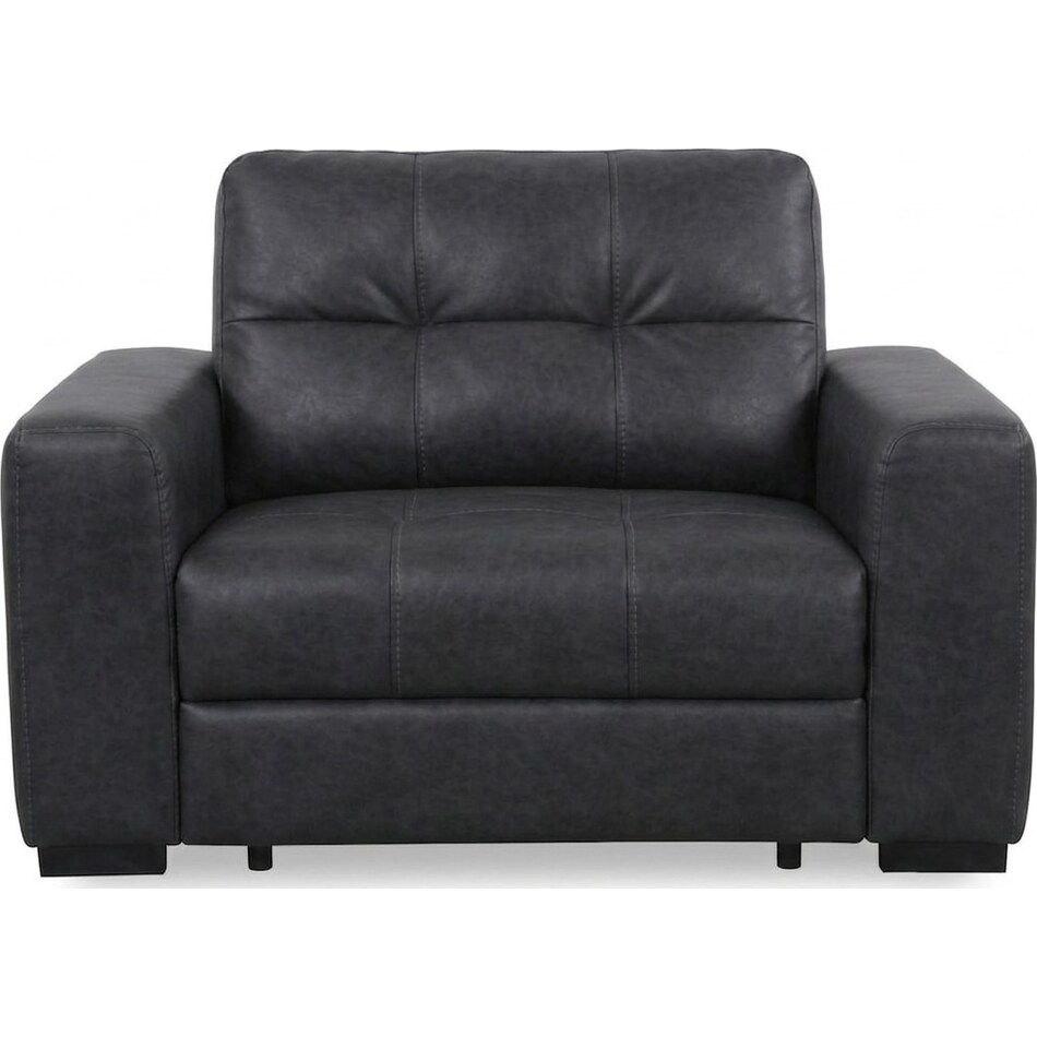ruby charcoal leathe rpower recliner   