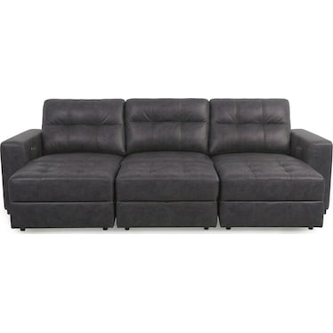 RUBY 3-PIECE LEATHER POWER SLIDING SOFA