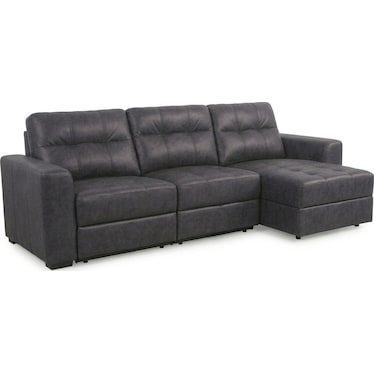 RUBY 3-PIECE LEATHER POWER SLIDING SOFA