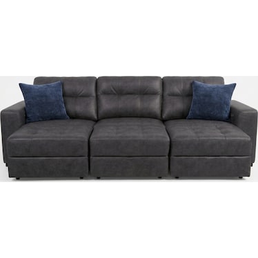 RUBY 3-PIECE LEATHER POWER SLIDING SOFA