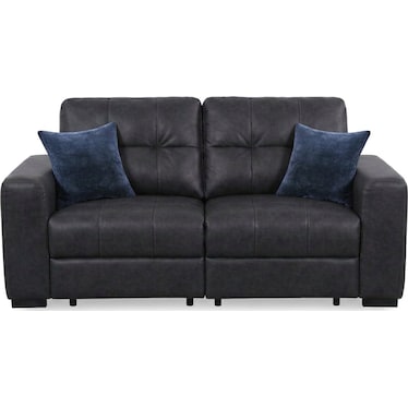 RUBY 2-PIECE POWER LEATHER SLIDING LOVESEAT