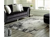 rugs  black cream grey rug meduim   