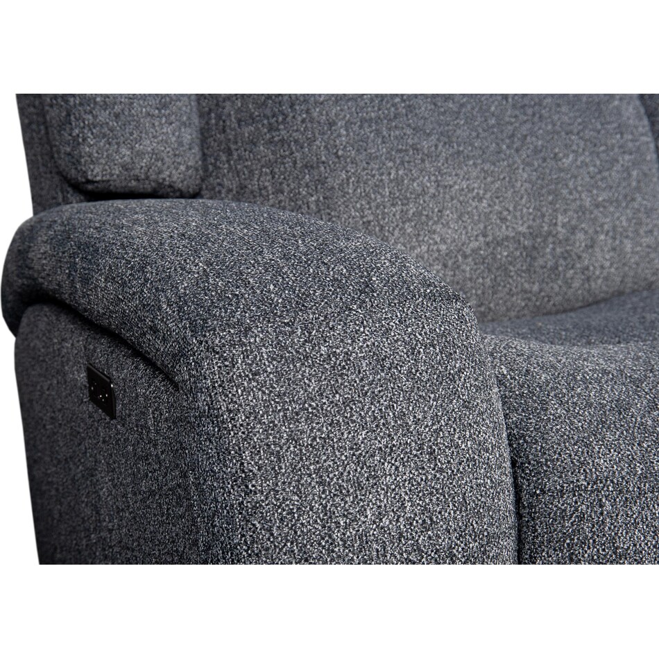 russell graphite power reclining sofa   