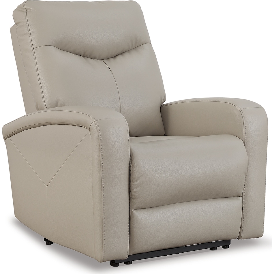 ryversans dove gray power wall recliner   