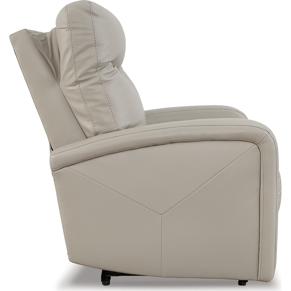 ryversans dove gray power wall recliner   